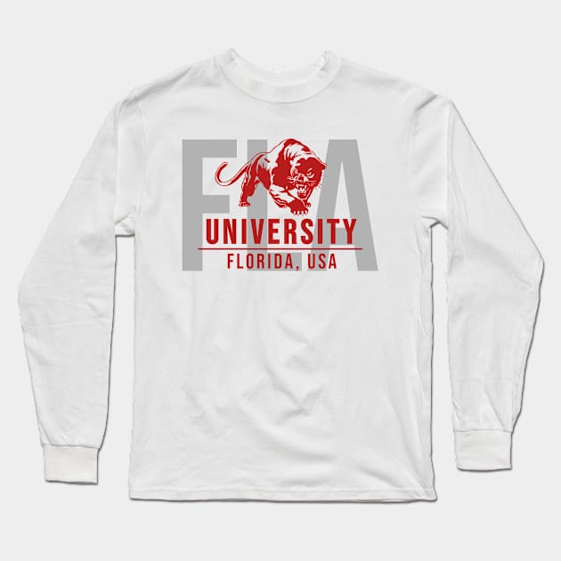 University Florida USA Long Sleeve T-Shirt by urban-wild-prints